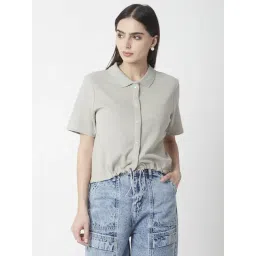 R&B Grey Cotton Regular Fit Top-picture-23