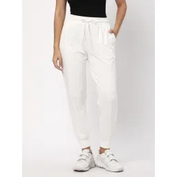 R&B Ivory Cotton Mid Rise Joggers-picture-14