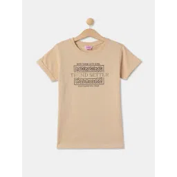 R&B Kids Beige Graphic Print Regular Fit Top-picture-17