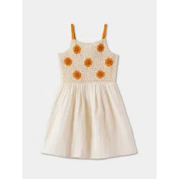 R&B Kids Ivory Embroidery Regular Fit Dress-picture-20