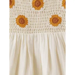 R&B Kids Ivory Embroidery Regular Fit Dress image 5