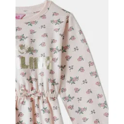 R&B Kids Ivory Floral Regular Fit Dress image 3