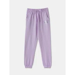 R&B Kids Lilac Graphic Regular Fit Joggers-picture-36