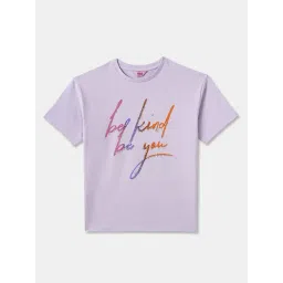 R&B Kids Lilac Graphic Regular Fit T-Shirt-picture-31