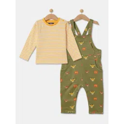 R&B Kids Multicolor Printed Regular Fit T-Shirt with Dungaree-picture-37