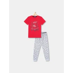 R&B Kids Multicolor Printed Relaxed Fit T-Shirt & Joggers Set-picture-31