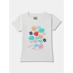 R&B Kids Off White Graphic Print Short Sleeves Regular Fit T-Shirt-picture-30