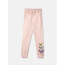 R&B Kids Pink Graphic Print Regular Fit Joggers-picture-13