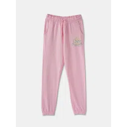 R&B Kids Pink Graphic Regular Fit Joggers-picture-27