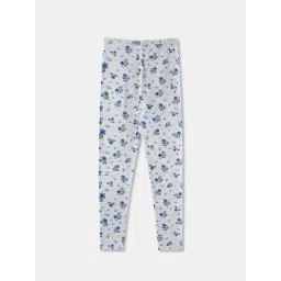 R&B Kids White Floral Slim Fit Leggings-picture-16