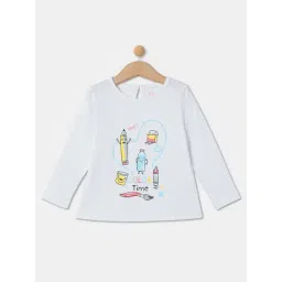 R&B Kids White Graphic Print Regular Fit T-Shirt-picture-35