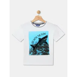 R&B Kids White Graphic Print Relaxed Fit T-Shirt-picture-23