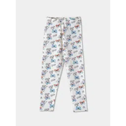 R&B Kids White Printed Regular Fit Leggings-picture-14