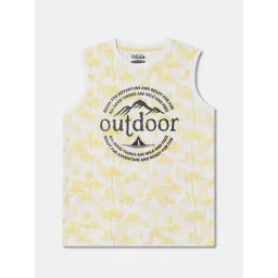 R&B Kids Yellow & White Graphic Print Regular Fit T-Shirt-picture-34