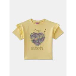 R&B Kids Yellow Embellished Regular Fit Top-picture-25