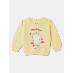 R&B Kids Yellow Graphic Print Regular Fit Sweatshirt-picture-22