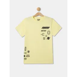 R&B Kids Yellow Graphic Print Regular Fit T-Shirt-picture-25