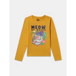 R&B Kids Yellow Graphic Print Regular Fit T-Shirt-picture-38