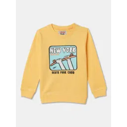 R&B Kids Yellow Graphic Print Relaxed Fit Sweatshirt-picture-39