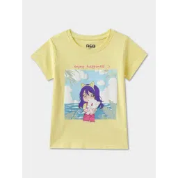 R&B Kids Yellow Graphic Regular Fit T-Shirt-picture-12
