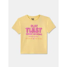 R&B Kids Yellow Graphic Regular Fit T-Shirt-picture-33