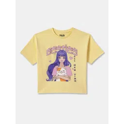 R&B Kids Yellow Graphic Regular Fit T-Shirt-picture-34
