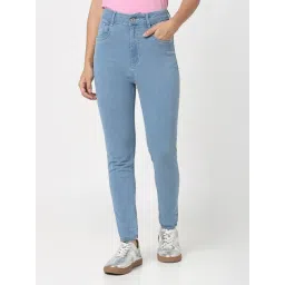 R&B Light Blue Denim Slim Fit High Rise Jeans-picture-48