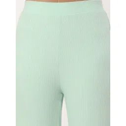 R&B Light Green Viscose Relaxed Fit High Rise Trousers image 4