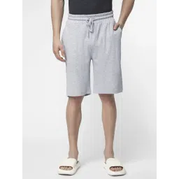 R&B Light Grey Cotton Regular Fit Shorts-picture-40