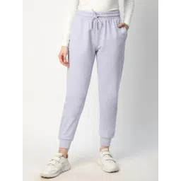 R&B Light Purple Cotton Mid Rise Joggers-picture-31