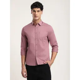 R&B Mauve Cotton Regular Fit Shirt-picture-11