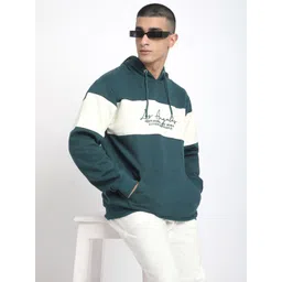 R&B Men Colourblocked Hooded Cotton Sweatshirt-picture-15
