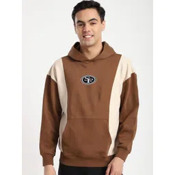 R&B Men Colourblocked Hooded Sweatshirt-picture-21