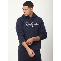 R&B Men Cotton Typography Printed Long Sleeves Hooded Sweatshirt-picture-26