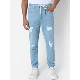 R&B Men Slouchy Fit Mildly Distressed Mid-Rise Cotton Jeans-picture-35