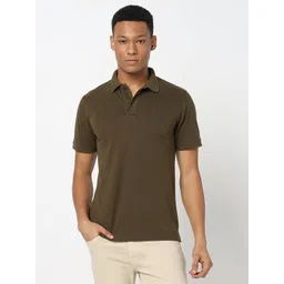 R&B Men Solid Polo Collar Cotton T-shirt-picture-16