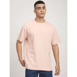 R&B Men Solid Round Neck Cotton Relaxed Fit T-shirt-picture-23
