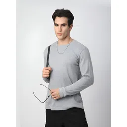 R&B Men Solid Round Neck Cotton T-shirt-picture-20