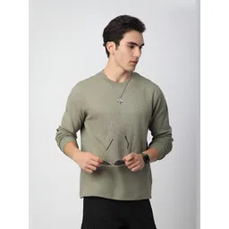 R&B Men Solid Round Neck Cotton T-shirt-picture-21