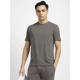 R&B Men Solid Round Neck Cotton T-shirt-picture-16