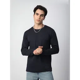 R&B Men Solid Round Neck Cotton T-shirt image 1