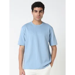 R&B Men Solid Round Neck Relaxed Fit T-shirt-picture-39