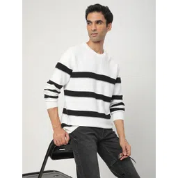 R&B Men Striped Cotton Pullover Sweater-picture-17