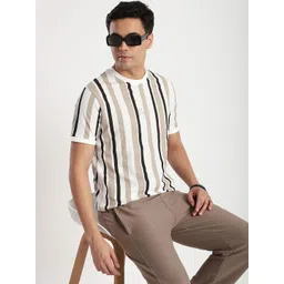 R&B Men Striped Slim Fit T-shirt-picture-16