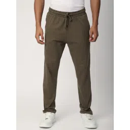 R&B Olive Cotton Regular Fit Trackpants-picture-21