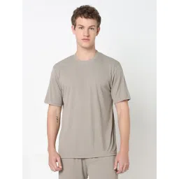 R&B Olive Regular Fit Texture T-Shirt-picture-23