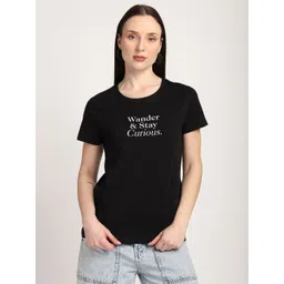 R&B Typography Printed Round Neck Cotton T-shirt-picture-31