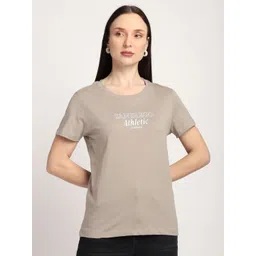 R&B Typography Printed Round Neck Cotton T-shirt-picture-44