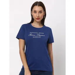 R&B Typography Printed Round Neck Cotton T-shirt-picture-35