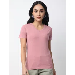 R&B V-Neck Cotton Relaxed Fit T-shirt-picture-32
